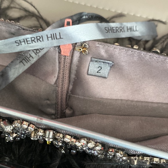 Black Ostrich Feather party skirt - Sherri Hill, size 2 - Picture 5 of 9